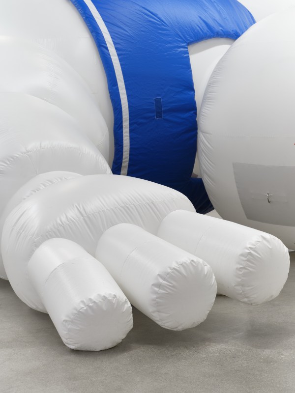 Divya Mehra, &quot;We&rsquo;re Ready to Believe You!&quot;, detail, 2024, inflatable vinyl coated nylon, 156 x 360 x 252 in (396.2 x 914.4 x 640.1 cm)