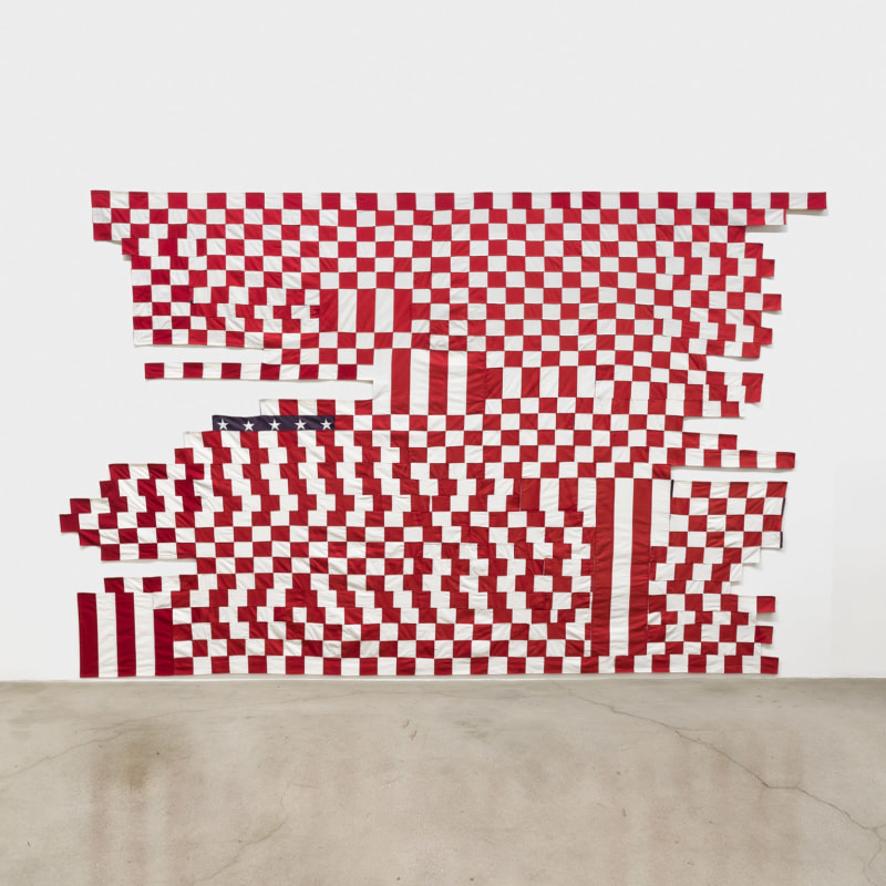 Carla Edwards, &quot;No Gap Left&quot;, 2015, American flags, 96 x 153 in (243.8 x 388.6 cm)