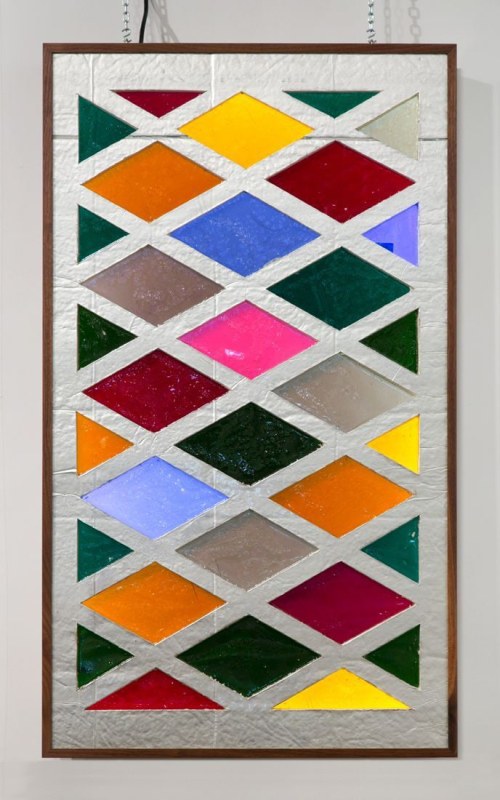 Samara Golden, &quot;Missing Pieces from A Fall of Corners #3, stained glass,&quot; 2015-2016