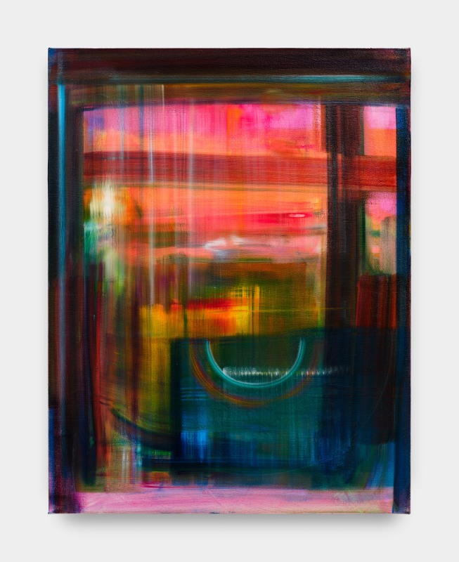 Ben Tong, &quot;Green Flash and Wave Pattern&quot;, 2025, oil on canvas, 36 x 28 in (91.4 x 96.5 cm)