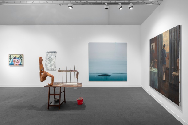 Marcel Alcal&aacute;, Anne Libby, Catalina Ouyang, Wanda Koop and Zaam Arif, Frieze London, installation view, 2024