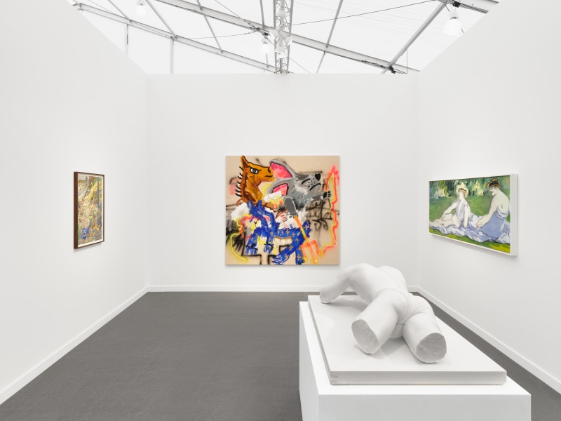 Sterling Wells, Robert Nava, Reza Aramesh and Cynthia Daignault, Frieze Los Angeles, installation view, 2025