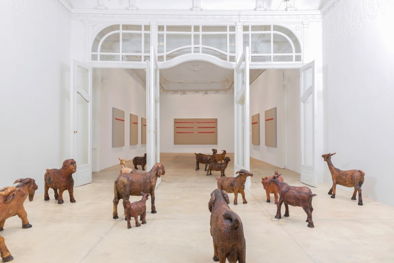 Anthony Olubunmi Akinbola, Western Beef, installation view, Galerie Krinzinger, Wien, Austria, 2024