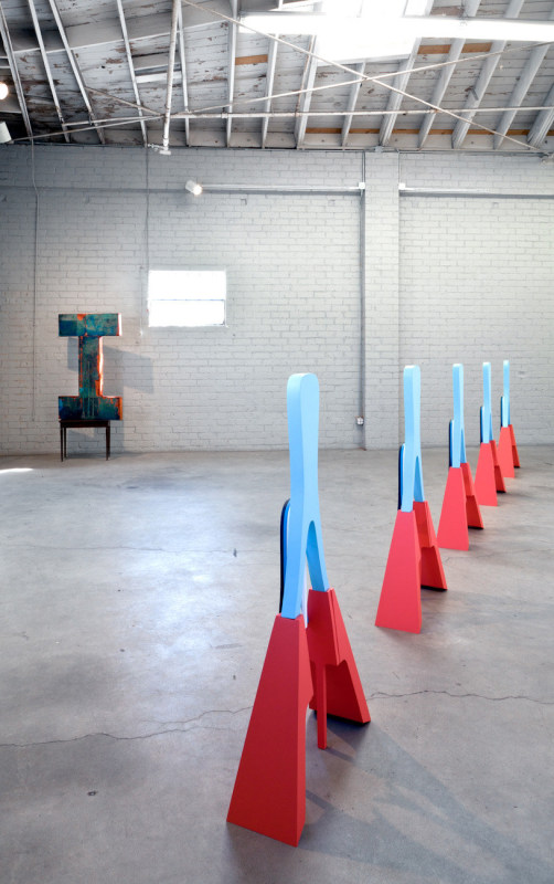 Erik Frydenborg, &quot;Them,&quot; installation view in Trains, 2014.