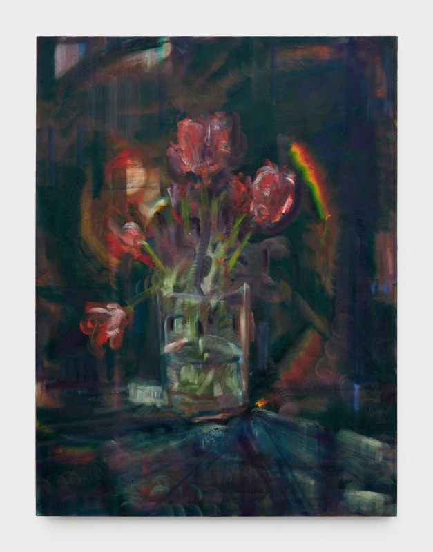 Ben Tong,&nbsp;&quot;11:52, Tulips&quot;, 2022,&nbsp;oil on canvas,&nbsp;48 x 36 in (121.9 x 91.4 cm)