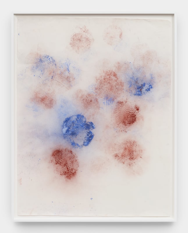 Daniel Tyree Gaitor-Lomack,&nbsp;&quot;Dodge the System&quot;, 2023 ,&nbsp;high performance contact prints, fixative, and chalk on artisan watercolor paper,&nbsp;62 1/4 x 48 1/4 in (158.1 x 122.6 cm)