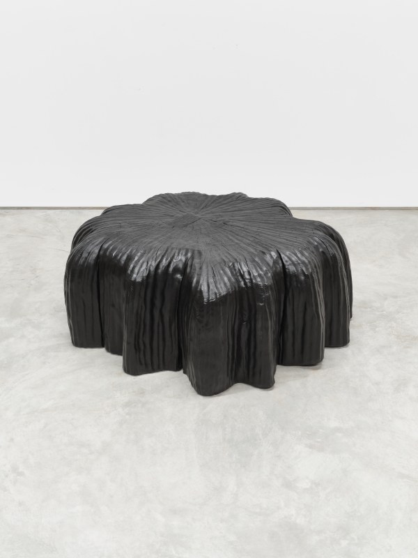 Dan John Anderson, &quot;475&quot;, 2024, cedar, 16 x 41 x 42 in (40.6 x 104.1 x 106.7 cm)