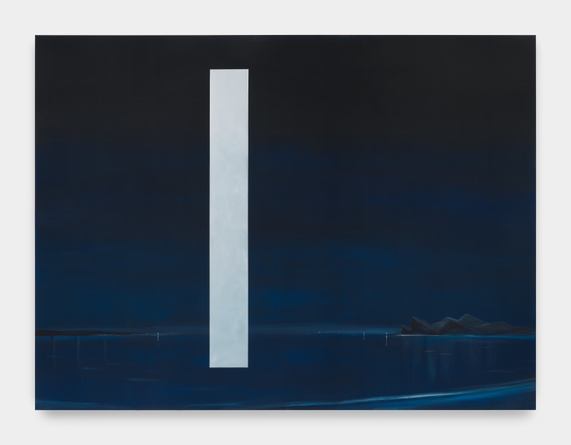 Wanda Koop,&nbsp;&quot;Black Sea Portal - Luminous Silver&quot;, 2023,&nbsp;acrylic on canvas,&nbsp;119 1/2 x 159 1/2 in (303.5 x 405.1 cm)