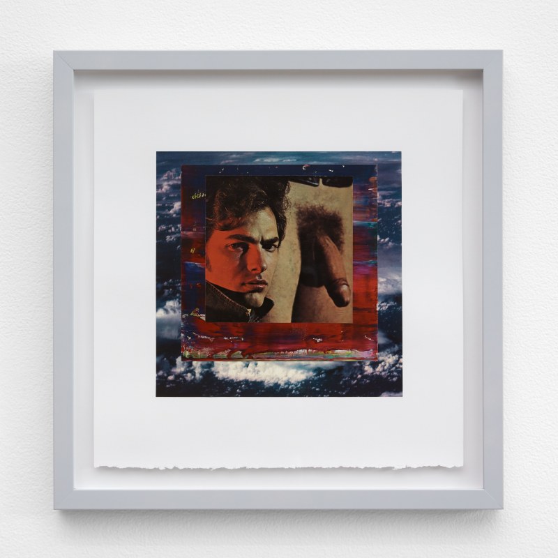 William E. Jones, &quot;Homage to the Square 3&mdash;variation (Storm clouds&mdash;Gerhard Richter&mdash;man and penis),&quot; 2019