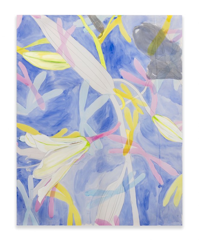 Paul Heyer, &quot;CMYK&quot;, 2014, oil and acrylic on silk, 70 x 55 in (177.8 x 139.7 cm)