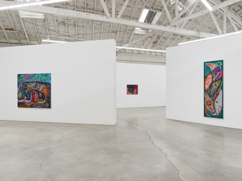 Nasim Hantehzadeh, &quot;Tickles, Dance, and Goosebump Blooms&quot;, installation view, 2025