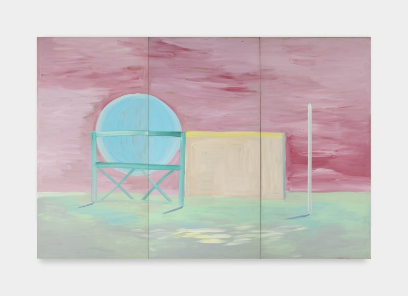 Wanda Koop, &quot;Building in the Pool of the Black Star (Not Titled)&quot;, 1982, acrylic on plywood, 96 x 144 in (243.8 x 365.8 cm)