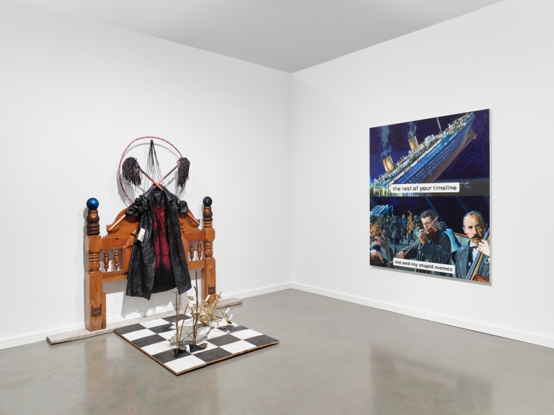 Work by Daniel Tyree Gaitor-Lomack and Christine Wang, installation view at Independent New York, 2023