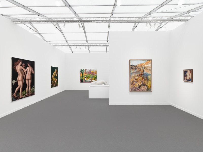 Jesse Mockrin, Ross Caliendo, Reza Aramesh and Sterling Wells, Frieze Los Angeles, installation view, 2025