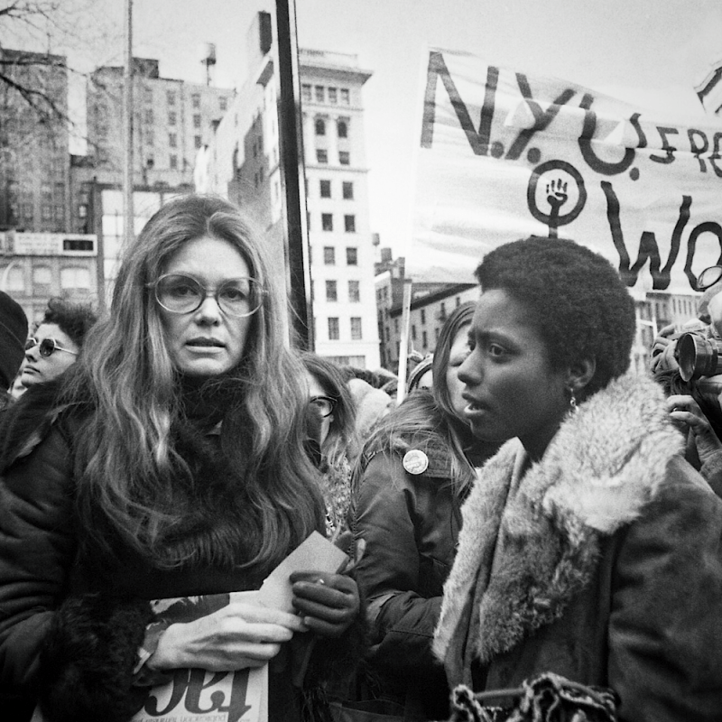 Gloria Steinem at the International Women&amp;rsquo;s Day March in New York City in 1975.