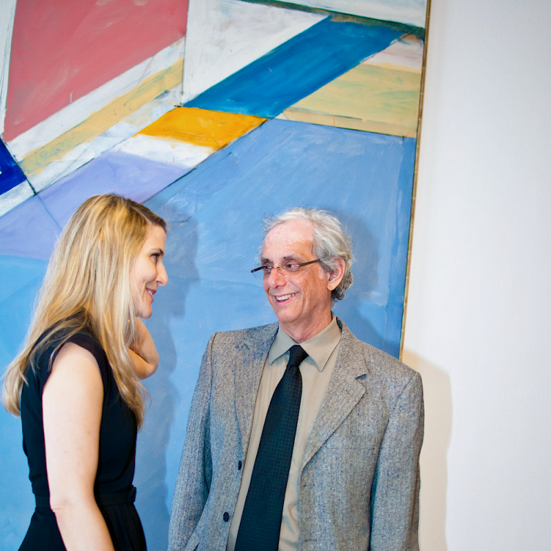 Philip Brookman, Chief Curator at the Corcoran, and Sarah Bancroft, Curator at OCMA, at the Ocean Park Series.