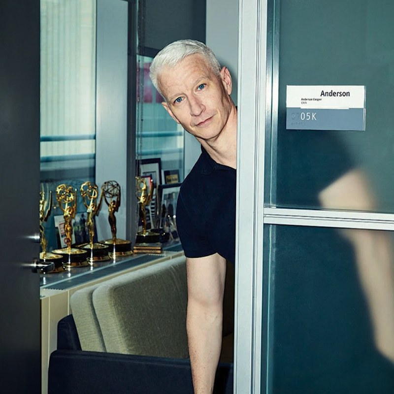 Anderson Cooper at CNN&amp;rsquo;s headquarters in the Time Warner Center.