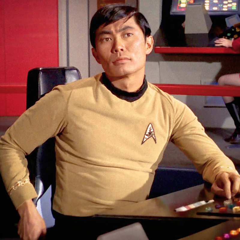 George Takei as Lieutenant Hikaru Sulu on the original Star Trek series. 1969.