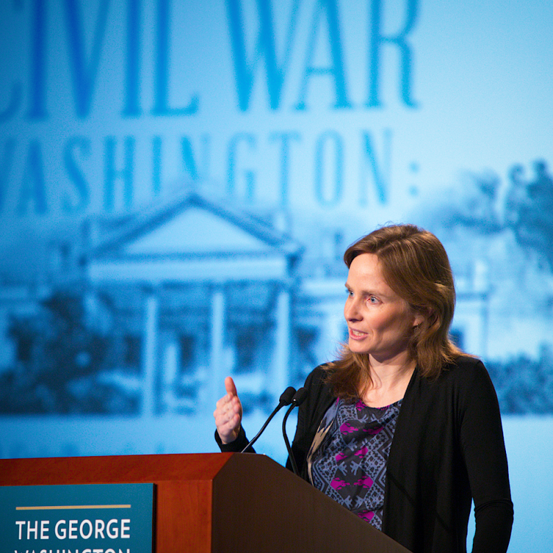 Kate Masur, history professor at Northwestern University, was the keynote speaker at

The George Washington University. 2013.