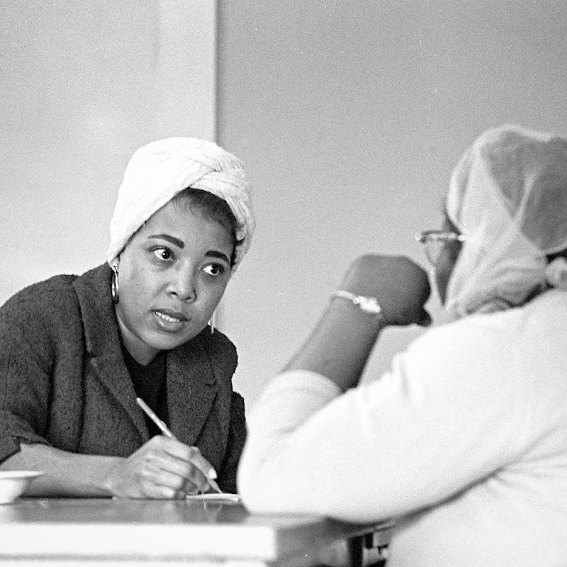 Dorothy Cotton and students in a Citizenship Education Program class in Alabama. 1966.
