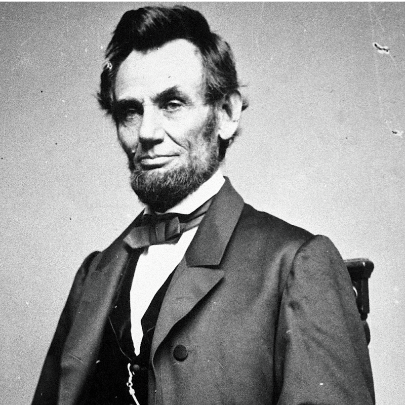 Abraham Lincoln, (1809 - 1865), the 16th President of the United States of America.