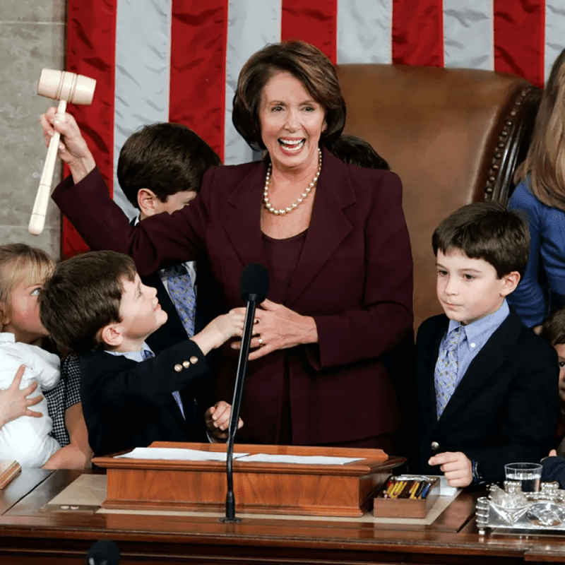 Nancy Pelosi prior to being confirmed as the first woman Speaker of the House, Washington, D.C., January 4, 2007.