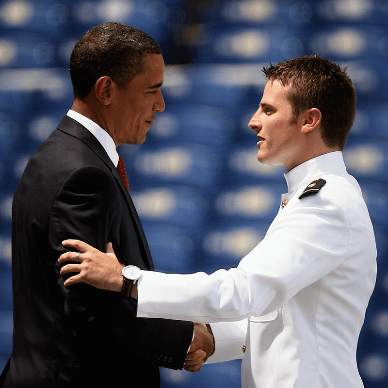 U.S. President Barack Obama shakes hands with Jack McCain, son of Sen. John McCain, who graduated during the annual Naval Academy Graduation in 2009.&amp;nbsp; &amp;nbsp; &amp;nbsp; &amp;nbsp; &amp;nbsp; &amp;nbsp; &amp;nbsp; &amp;nbsp; &amp;nbsp; &amp;nbsp; &amp;nbsp; &amp;nbsp; &amp;nbsp; &amp;nbsp; &amp;nbsp; &amp;nbsp; &amp;nbsp;