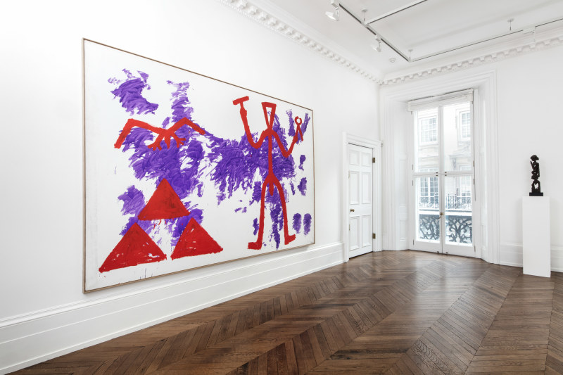 A.R. PENCK, Paintings from the 1980s and Memorial to an Unknown East German Soldier, London, 2018, Installation Image 1