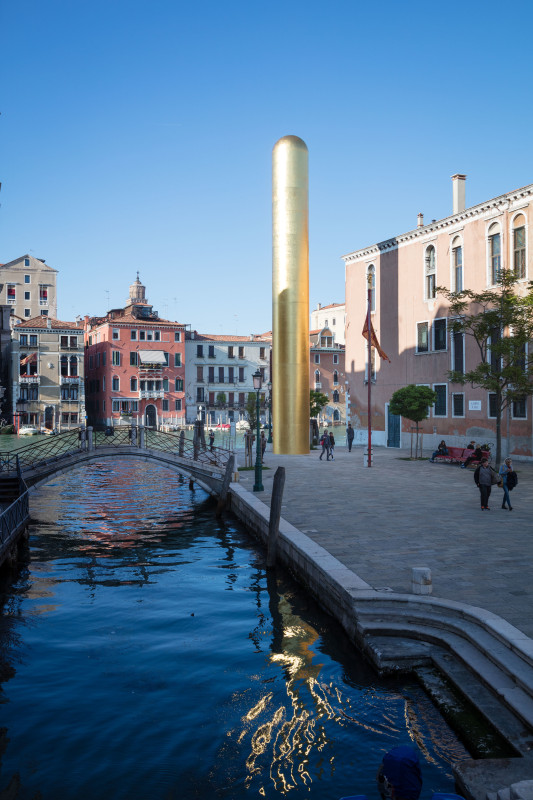 James Lee Byars, The Golden Tower, Campo San Vio, Venice, 2017, Installation Image 5