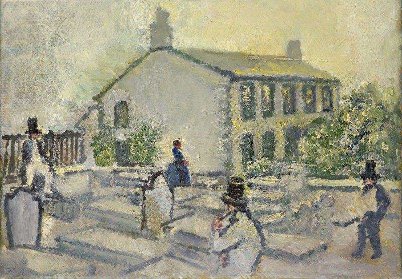 Celia Paul, &ldquo;Charlotte Bront&euml; outside the Haworth Parsonage (From a Photograph taken in 1855)&rdquo;, 2010