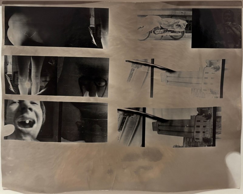 Sigmar Polke, “Paris (Montage with Motorcycle, Mouth and Smoke Stack)”, 1971