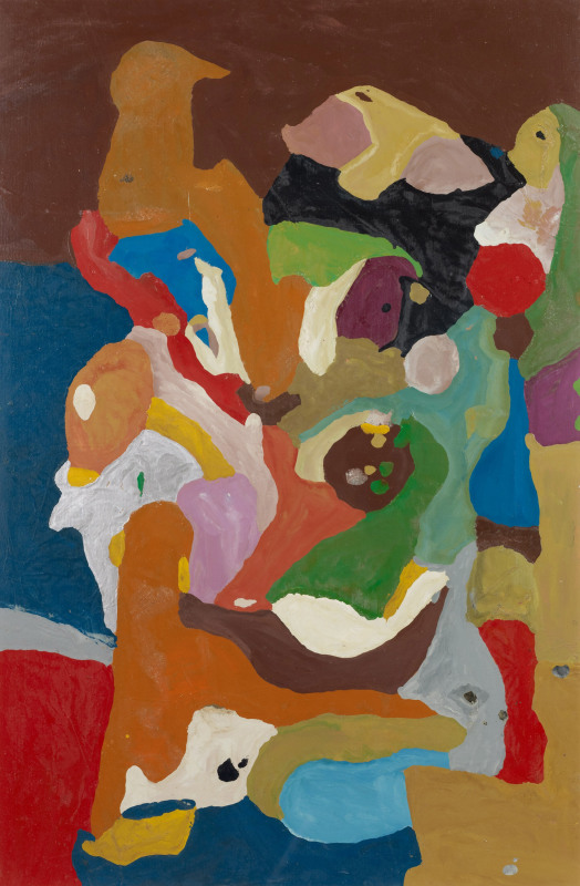 &ldquo;Composition non-cern&eacute;e&rdquo;, 1964, Oil on paper mounted on canvas