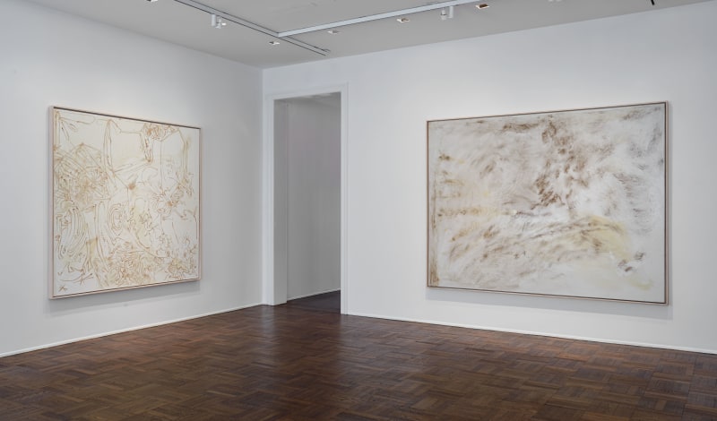 Sigmar Polke, Silver Paintings, New York, 2015, Installation Image 1