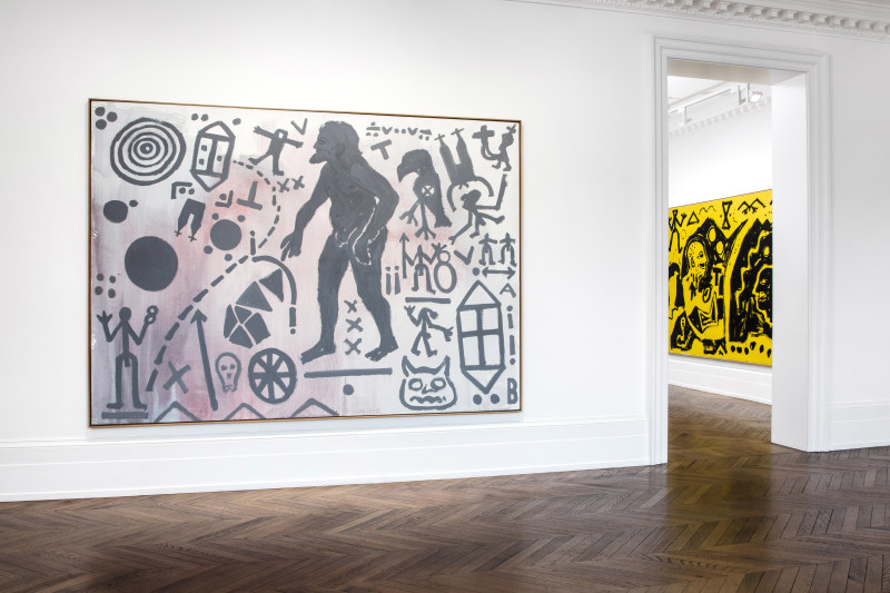 A.R. PENCK, Paintings from the 1980s and Memorial to an Unknown East German Soldier, London, 2018, Installation Image 6