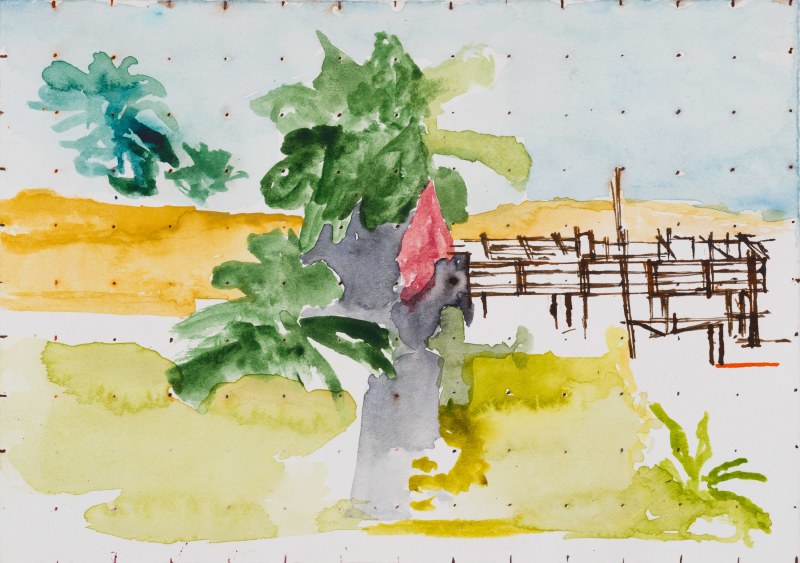 Hurvin Anderson, "Study for Ascent II", 2021