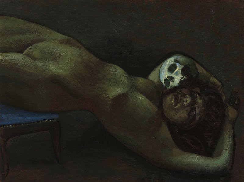 Victor Man, &ldquo;Memorable Equinox (Girl with Goya&rsquo;s Skull)&rdquo;, 2024