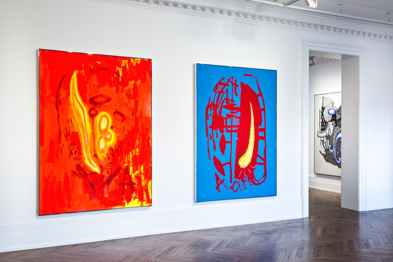 Aaron Curry, Paintings, London, 2014, Installation Image 8