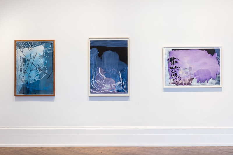 Sigmar Polke, Pour Paintings on Paper, London, 2017, Installation Image 6