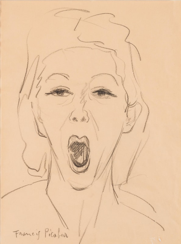Francis Picabia, &ldquo;T&ecirc;te de femme bouche ouverte&rdquo;, ca. 1939