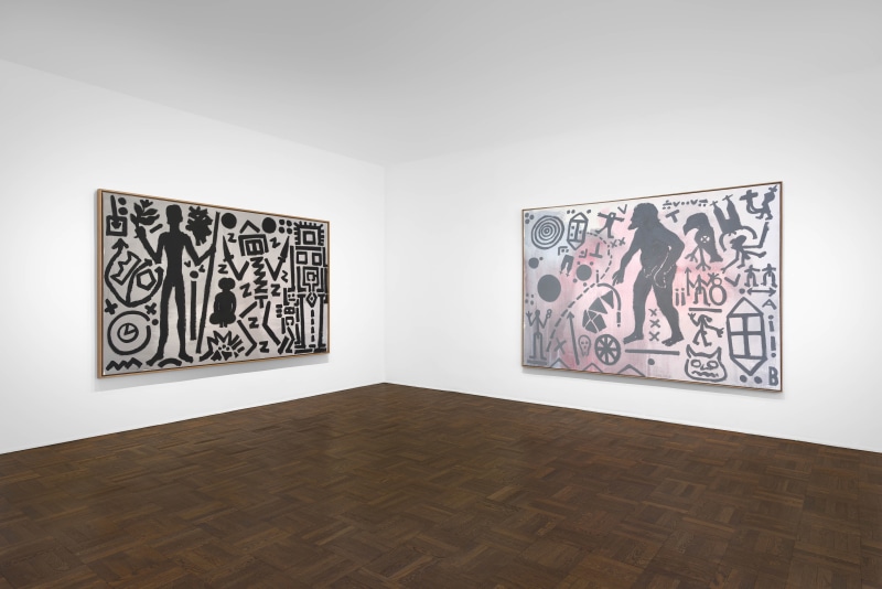 A.R. PENCK, Paintings from the 1980s and Memorial to an Unknown East German Soldier, New York, 2018, Installation Image 1