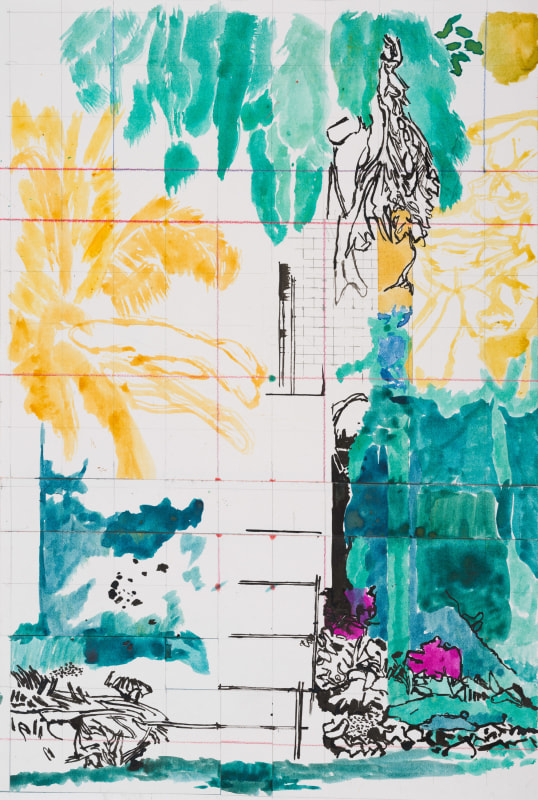 Hurvin Anderson, "Study for Grace VII", 2021