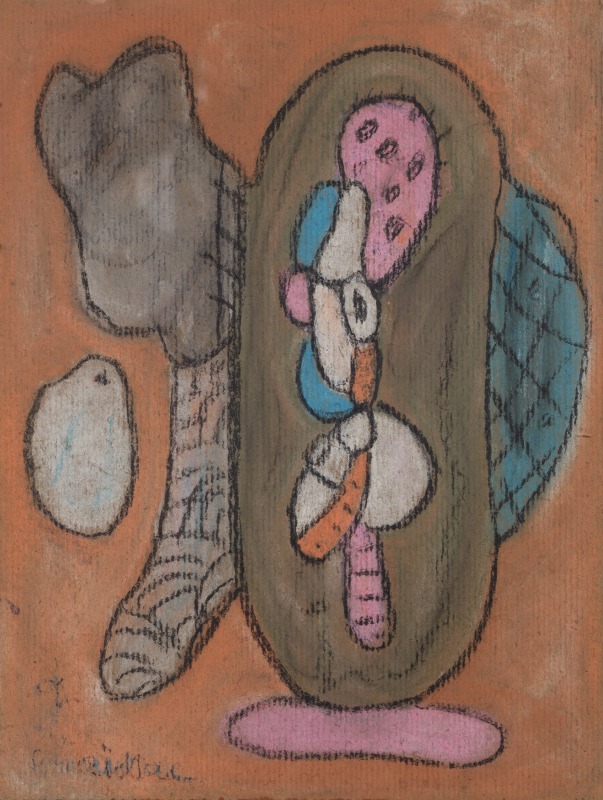 &ldquo;Forme abstraite&rdquo;, 1952, Pastel on cardboard