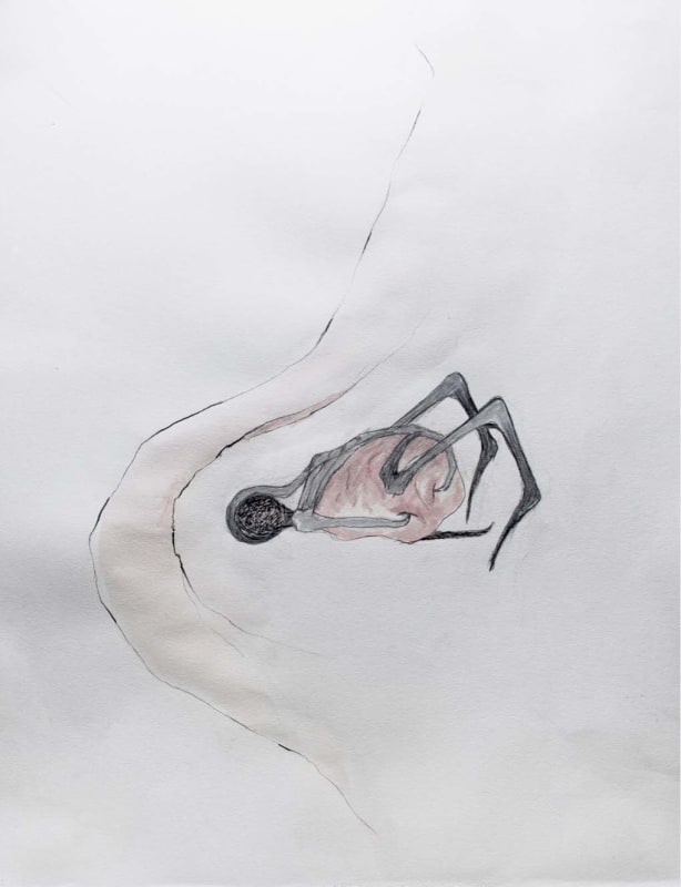 Pencil, ink, charcoal, marker on paper by Ivana Bašić called ungrounding, 2020