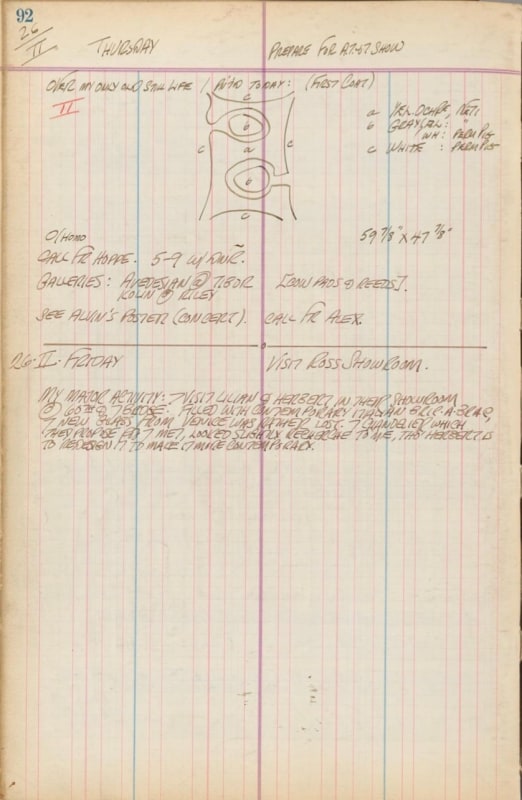 February 26, 1959, and February 26, 1960 -  - Journals - Robert Indiana