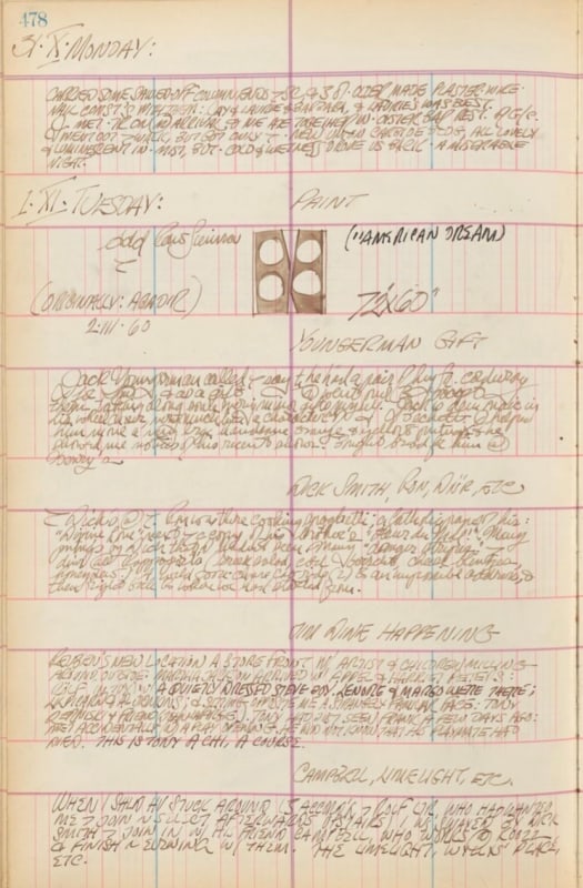October 31–November 1, 1960 -  - Journals - Robert Indiana