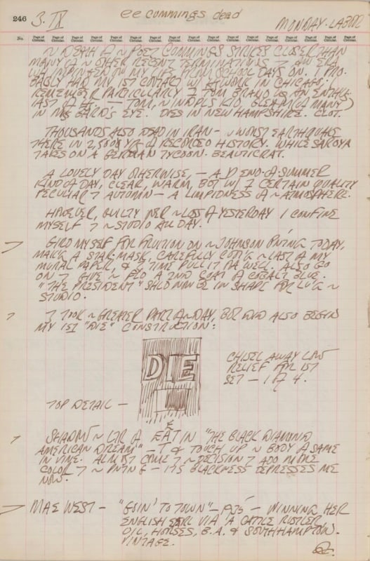 September 3, 1962 -  - Journals - Robert Indiana