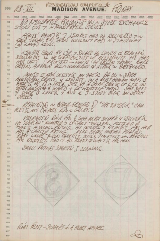 December 28, 1962 -  - Journals - Robert Indiana