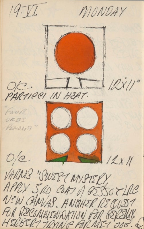 June 19, 1961 -  - Journals - Robert Indiana