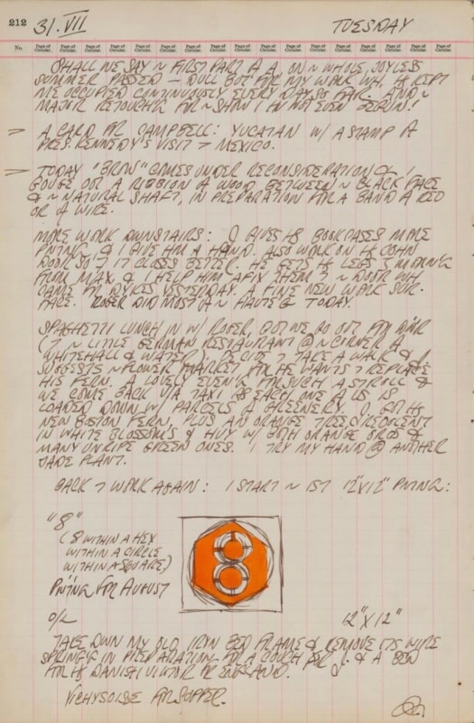 July 31, 1962 -  - Journals - Robert Indiana