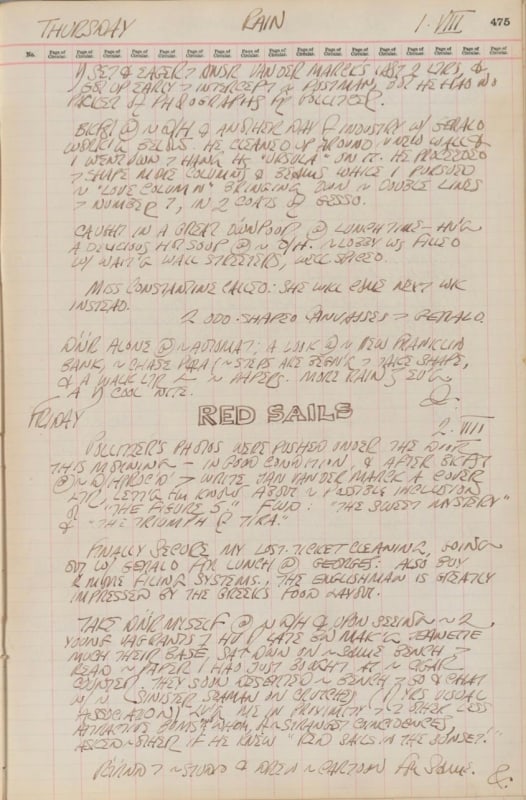 August 1–2, 1963 -  - Journals - Robert Indiana